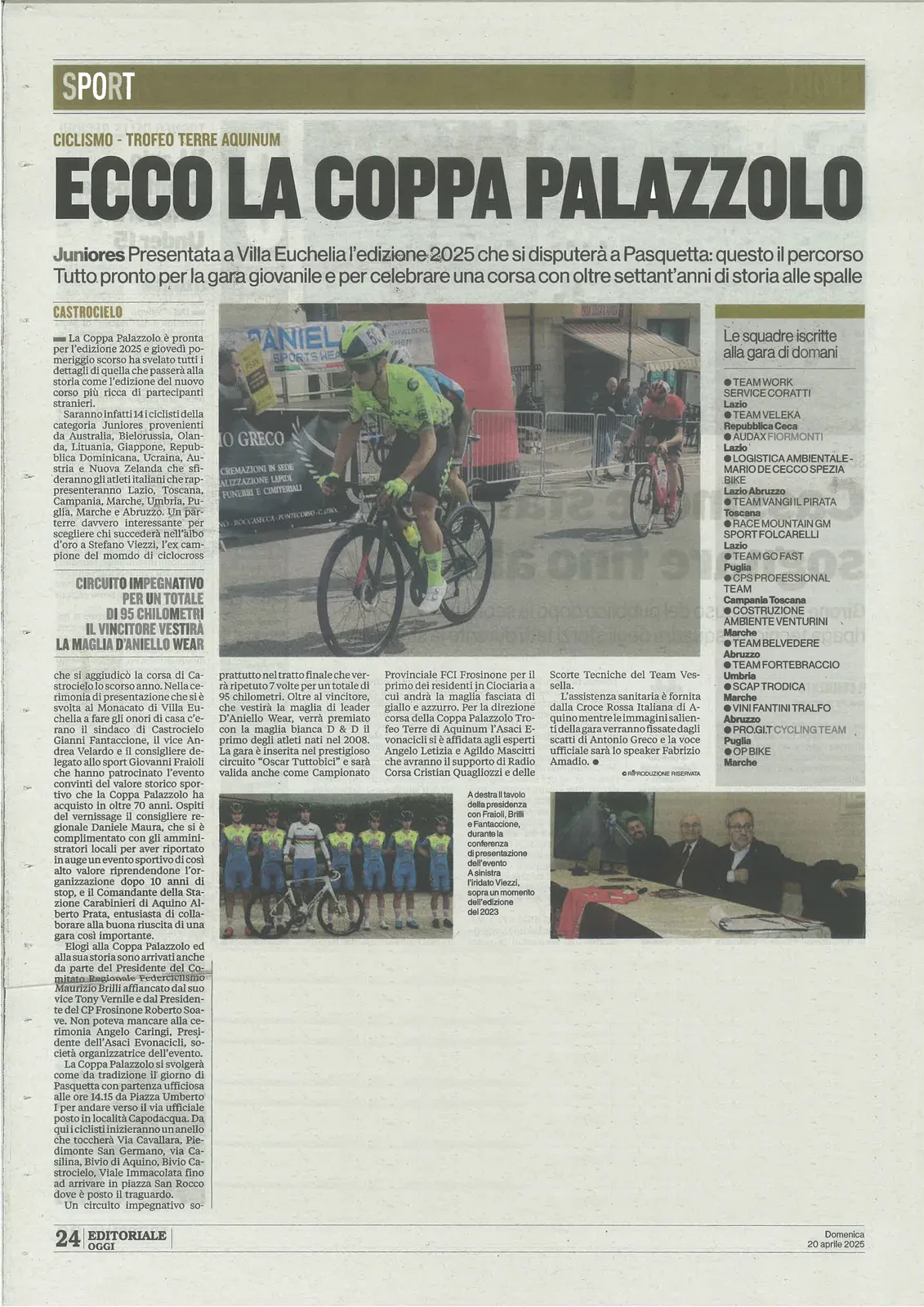 11_2025 20 APRILE CIOCIARIA OGGI