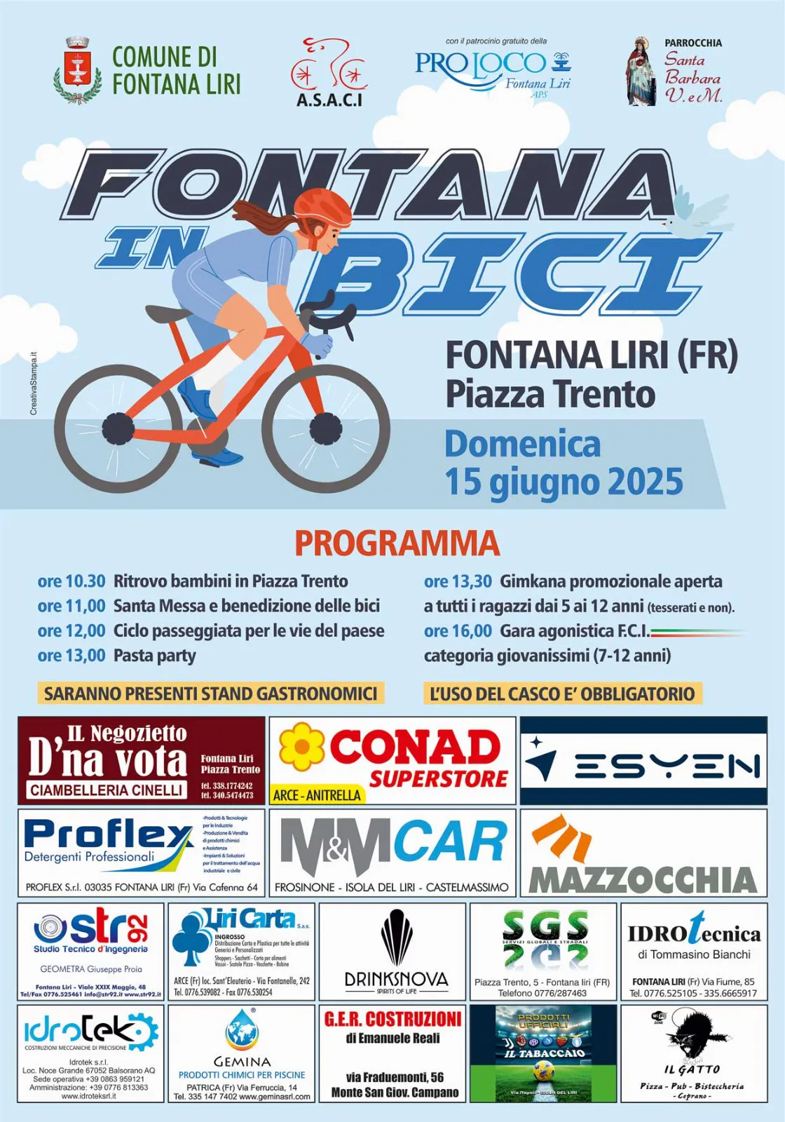 evento giovanissimi fontana in bici