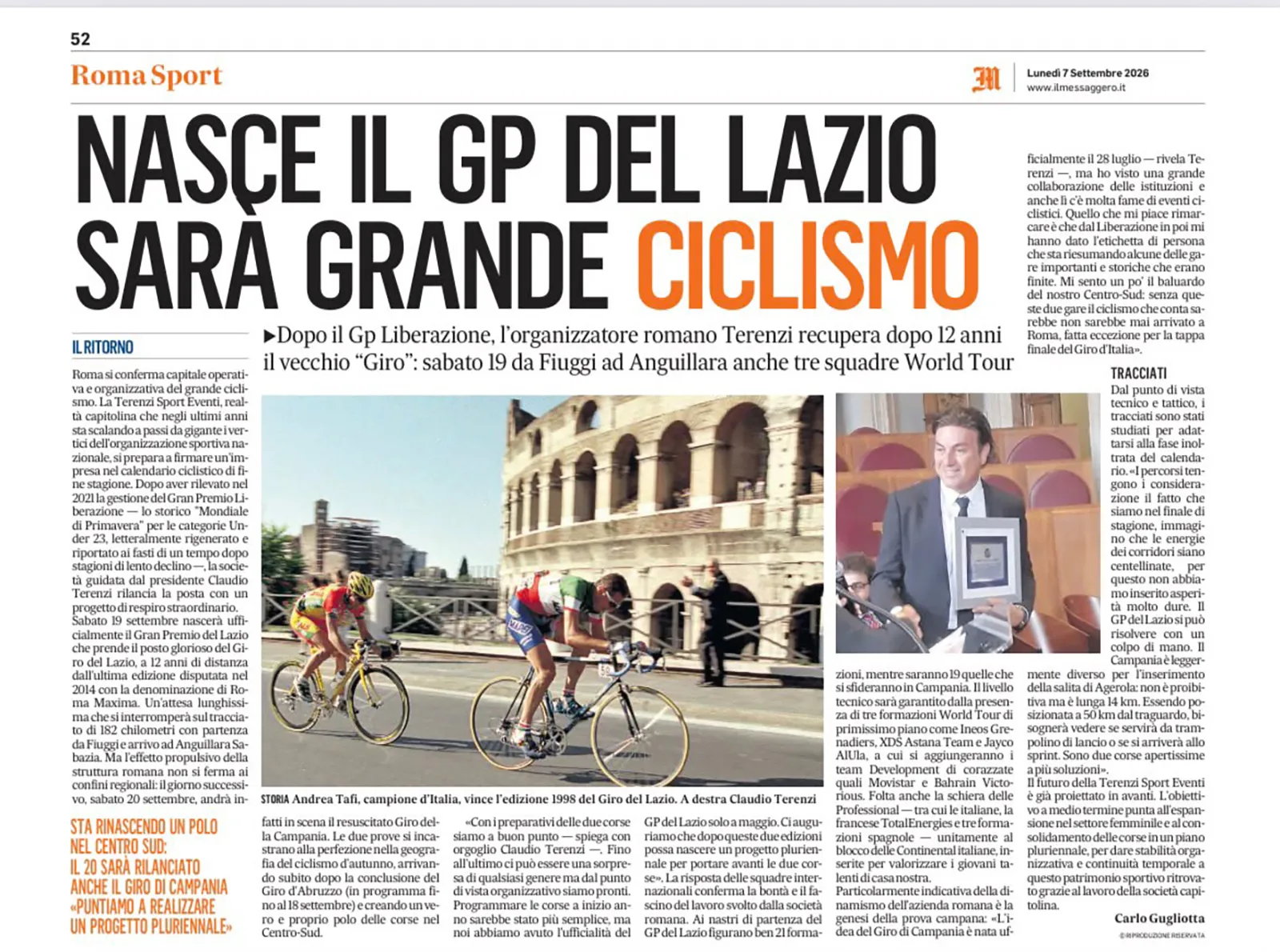 rassegna stampa MSG GP del Lazio